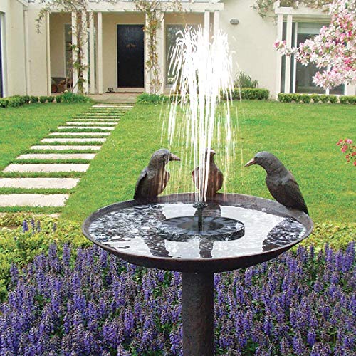 Gichies Solar Powered Fountain Pump Solar Bird Bath Fountains 2.5W...