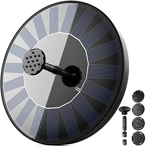 Gichies Solar Powered Fountain Pump Solar Bird Bath Fountains 2.5W...