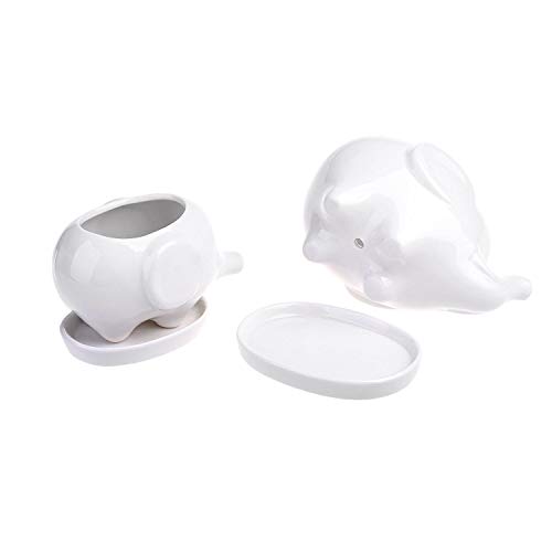 Gift Pro Elephant Plant Window Boxes With Tray Set of 2 Cute Eleph...