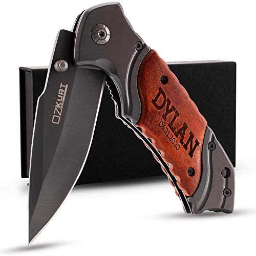 Personalized Pocket Knife For Men | 20 Font Option | Custom Pocket...