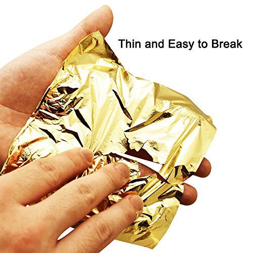 Gigules 100 Sheets Imitation Gold Leaf 5.5 x 5.5 inches Gold Foil ...
