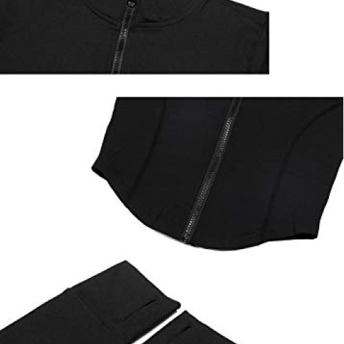 Gihuo Womens Athletic Full Zip Lightweight Workout Jacket with Th...
