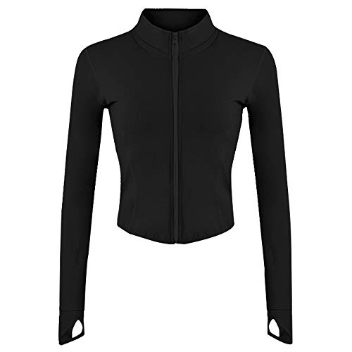 Gihuo Womens Athletic Full Zip Lightweight Workout Jacket with Th...