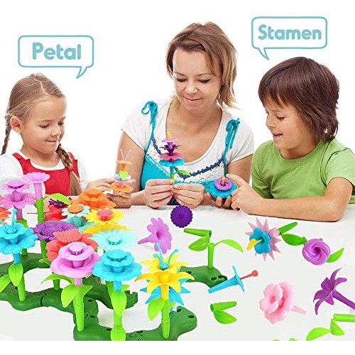 GILI Flower Garden Building Toys, Build a Bouquet Sets for 3, 4, 5...
