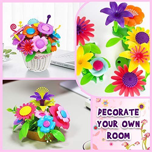 GILI Flower Garden Building Toys, Build a Bouquet Sets for 3, 4, 5...