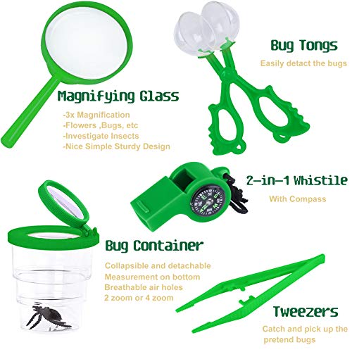 GINMIC Kids Explorer Kit & Bug Catching Kit, 11 Pcs Outdoor Explor...