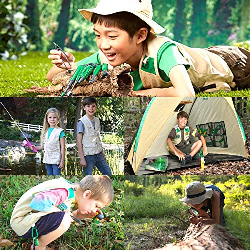 Safari Costume Cargo Vest and Hat for Kids, Outdoor Explorer Kits ...