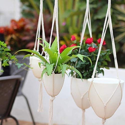 6 Pack Plant Hangers, Hanging Plant Holder Hanging Planter Stand D...