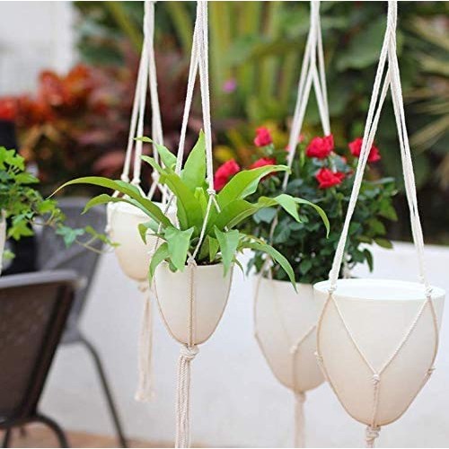 6 Pack Plant Hangers, Hanging Plant Holder Hanging Planter Stand D...
