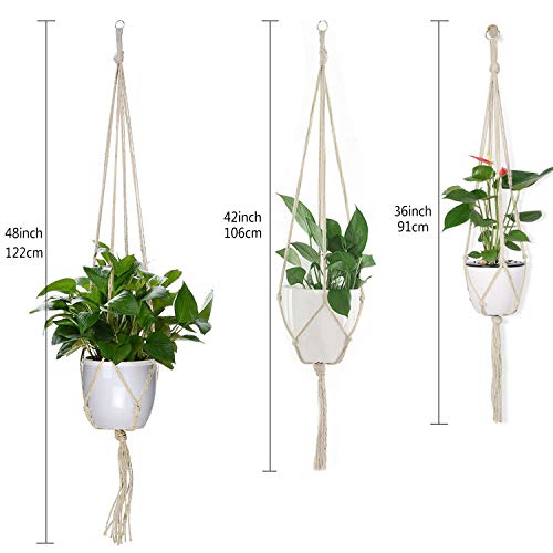 6 Pack Plant Hangers, Hanging Plant Holder Hanging Planter Stand D...