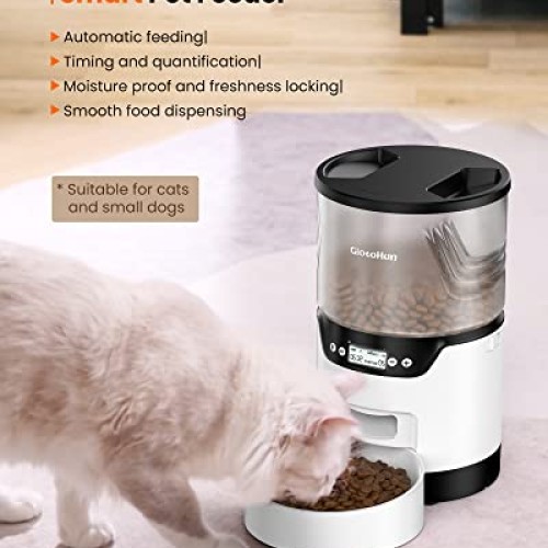 Automatic Cat Feeder, Timed Cat Feeder with Adjustable Feeding Sch...