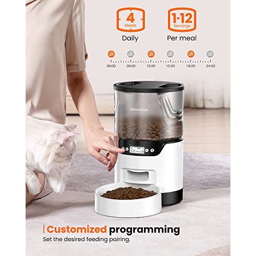 Automatic Cat Feeder, Timed Cat Feeder with Adjustable Feeding Sch...