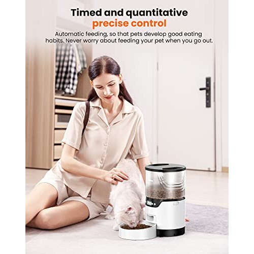 Automatic Cat Feeder, Timed Cat Feeder with Adjustable Feeding Sch...
