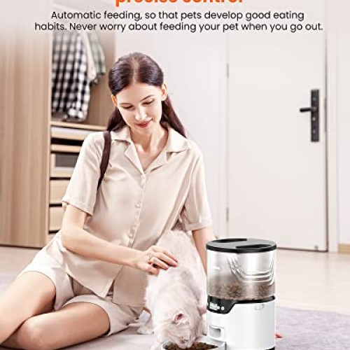 Automatic Cat Feeder, Timed Cat Feeder with Adjustable Feeding Sch...
