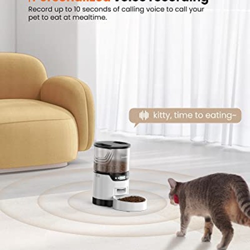 Automatic Cat Feeder, Timed Cat Feeder with Adjustable Feeding Sch...