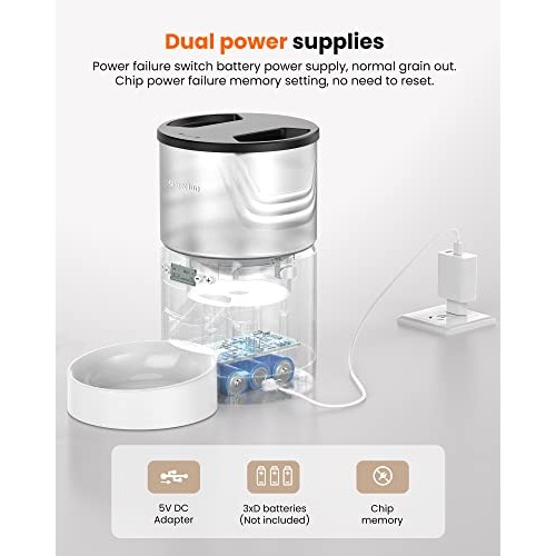 Automatic Cat Feeder, Timed Cat Feeder with Adjustable Feeding Sch...