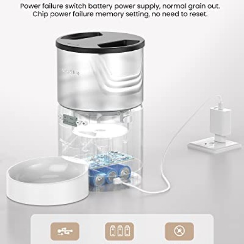 Automatic Cat Feeder, Timed Cat Feeder with Adjustable Feeding Sch...