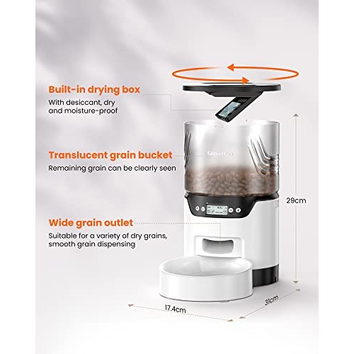 Automatic Cat Feeder, Timed Cat Feeder with Adjustable Feeding Sch...