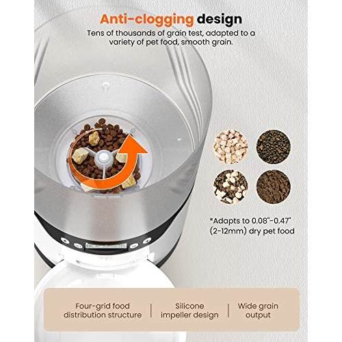 Automatic Cat Feeder, Timed Cat Feeder with Adjustable Feeding Sch...