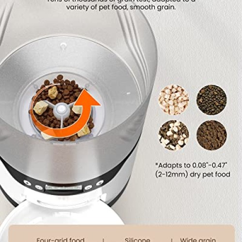 Automatic Cat Feeder, Timed Cat Feeder with Adjustable Feeding Sch...