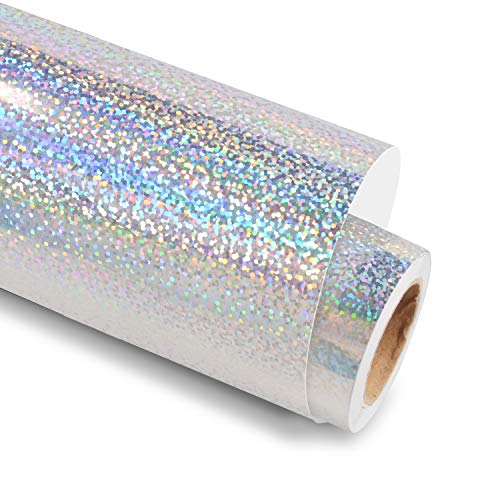 Holographic Sparkle Silver Vinyl Glitter Adhesive Craft Vinyl 12 I...