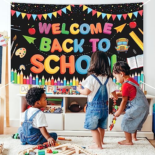72 x 44 Inch Welcome Back to School Banner - First Day of School H...