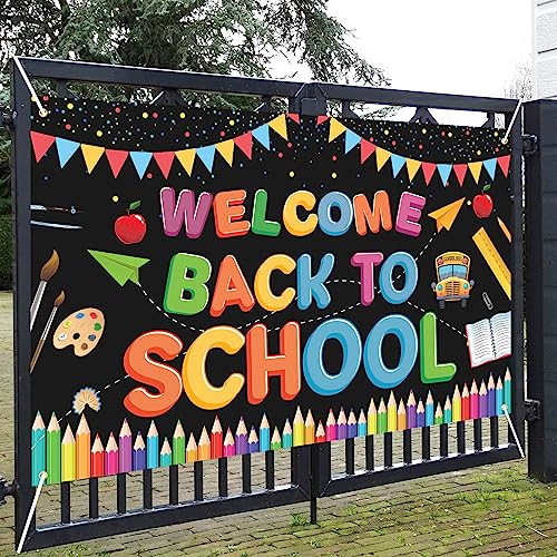72 x 44 Inch Welcome Back to School Banner - First Day of School H...