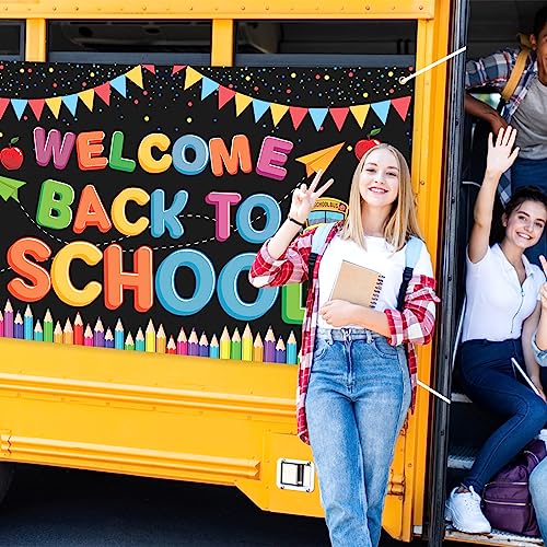 72 x 44 Inch Welcome Back to School Banner - First Day of School H...