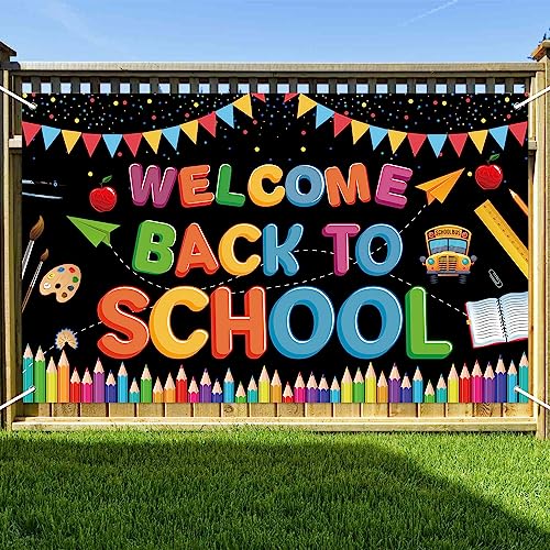 72 x 44 Inch Welcome Back to School Banner - First Day of School H...