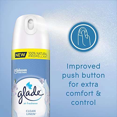 Glade Air Freshener Room Spray, Clean Linen, 8.3 oz, 6 Count