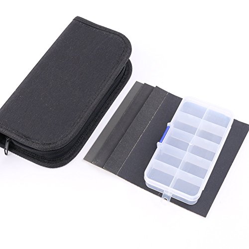 Glarks 12pcs Mini Assorted Wood Rasp Set include Brush and Storage...