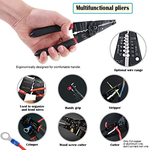 Glarks 3Pcs Automotive Wiring Harness Terminals Plug Crimping Tool...