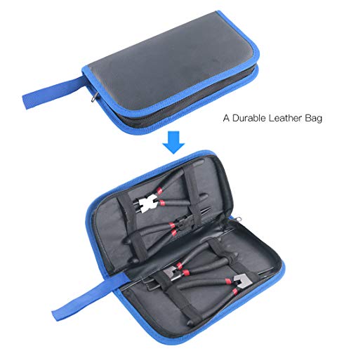 Glarks 4 Piece 7-Inch Internal / External Snap Ring Pliers Set