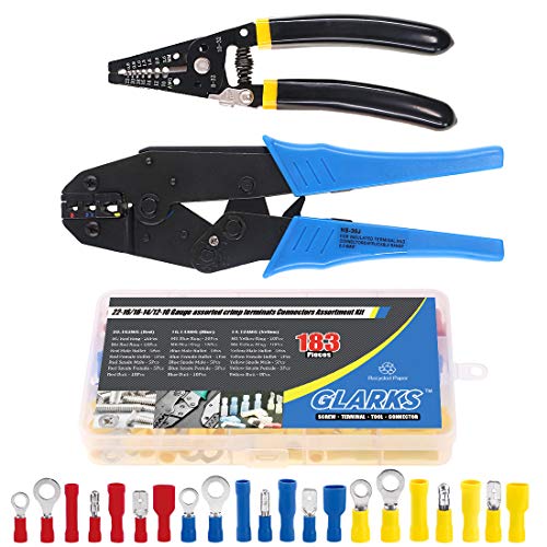 Glarks Professional Self-Adjustable Ratchet Wire Crimping Pliers A...