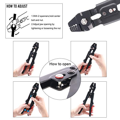 Glarks Up To 2.2mm Wire Rope Crimping Tool Wire Rope Swager Crimpe...