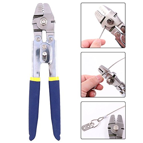 Glarks Up To 2.2mm Wire Rope Crimping Tool With 150Pcs 3 Size Alum...