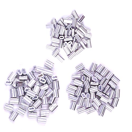 Glarks Up To 2.2mm Wire Rope Crimping Tool With 150Pcs 3 Size Alum...