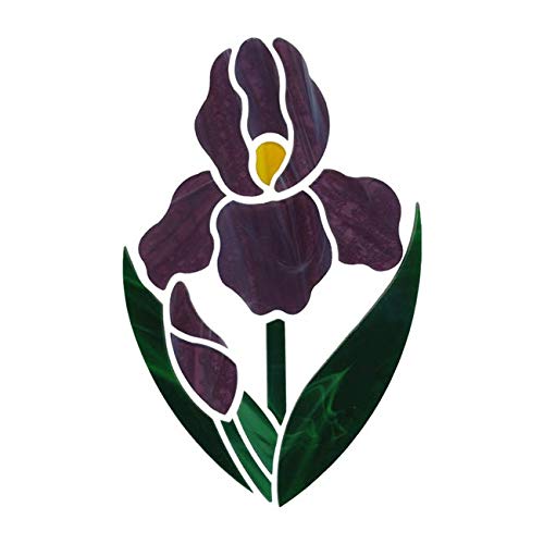Iris Flower Precut Mosaic Oceanside Stained Glass Supplies Non Fus...