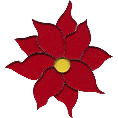 Spectrum COE 96 HOLIDAY POINSETTIA Precut Fusible Glass Fusing Sup...
