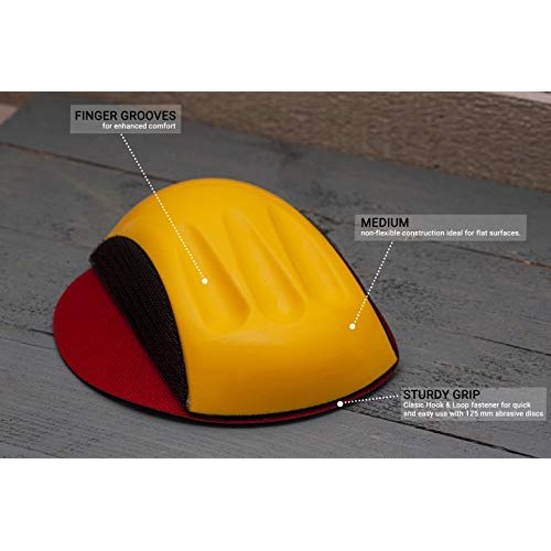 Glass Polish GP15901 Hook and Loop Hand Sanding Block, Hand Sandin...