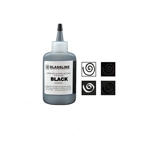 Black GLASSLINE FUSING PAINT PEN 2 oz Bottle