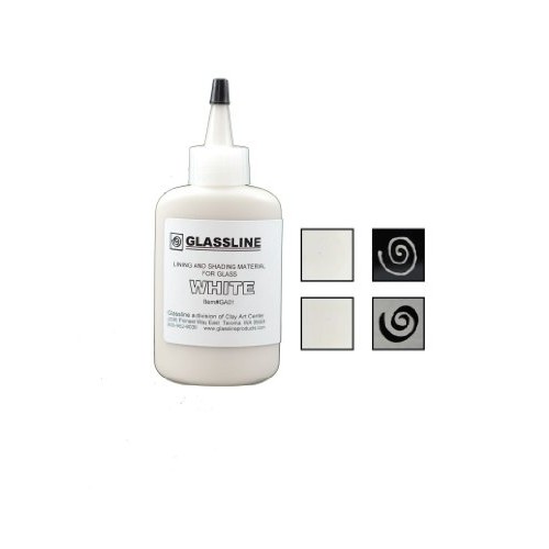 White GLASSLINE FUSING Paint Pen 2 oz Bottle