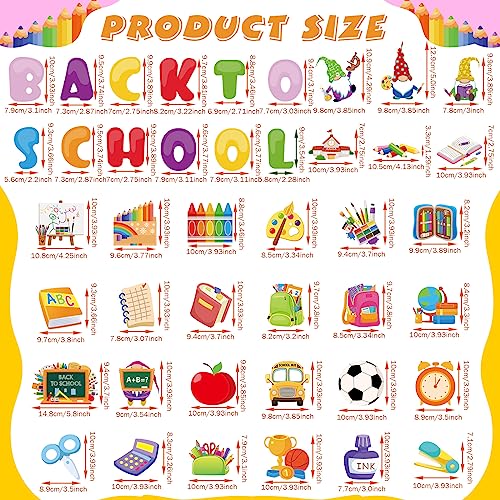 102 Pcs Back to School Cutouts Welcome School Classroom Bulletin B...