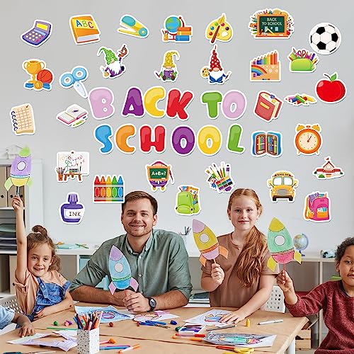 102 Pcs Back to School Cutouts Welcome School Classroom Bulletin B...