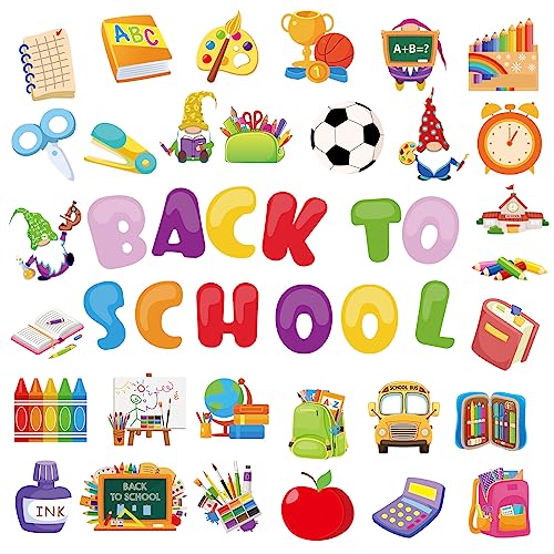 102 Pcs Back to School Cutouts Welcome School Classroom Bulletin B...