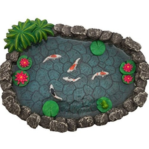 GlitZGlam KOI Miniature Pond - Koi Pond for a Fairy Garden. A Mini...