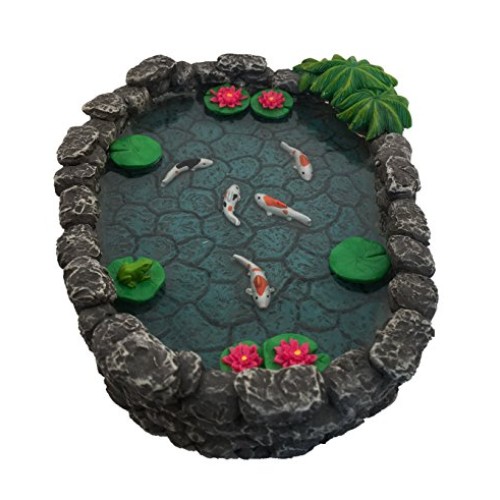 GlitZGlam KOI Miniature Pond - Koi Pond for a Fairy Garden. A Mini...