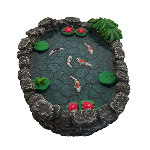 GlitZGlam KOI Miniature Pond - Koi Pond for a Fairy Garden. A Mini...