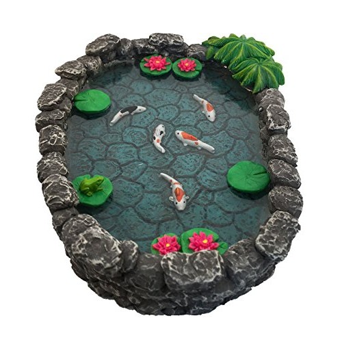 GlitZGlam KOI Miniature Pond - Koi Pond for a Fairy Garden. A Mini...