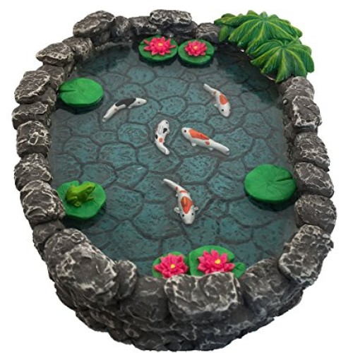 GlitZGlam KOI Miniature Pond - Koi Pond for a Fairy Garden. A Mini...